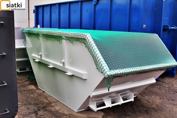  Siatka ochronna na kontenery — mocna i gruba, skutecznie zabezpieczająca śmieci 