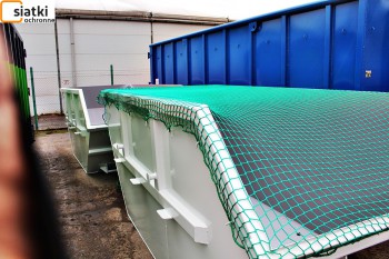  Siatka ochronna na kontenery — mocna i gruba, skutecznie zabezpieczająca śmieci 