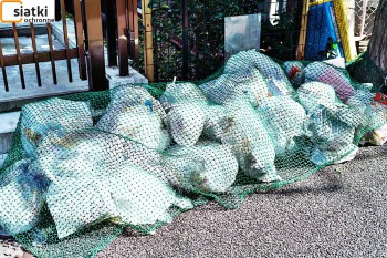  Siatka do przykrycia odpadów poremontowych Wytrzymała siatka na śmieci budowlane 