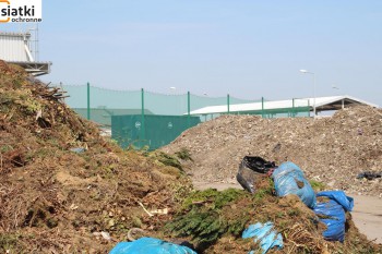  Mocna i gruba siatka na śmieci komunalne i zabezpieczenie maszyn sortowni — Dobre zabezpieczenie wysypiska śmieci 